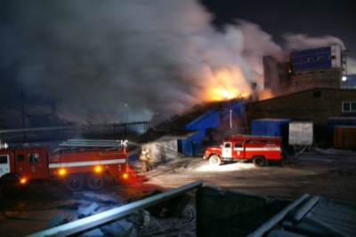 Пожар на угледобывающем предприятии в Хакасии